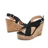 Summer Women Sandals 2021 Fashion Fish Mouth Wedges High Heels Platform Shoes Sexig Casual Dress Roman #4.23