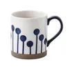 Tazze Tazza da caffè in ceramica dipinta a mano in stile giapponese da 500 ml Tazza da acqua per succhi di tè al latte creativa in ceramica grezza adatta al microonde con manico
