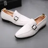 Pointu noir blanc Oxford chaussures hommes formel mariage robe de bal retour fête Pageant Social Masculino affaires mocassins H51