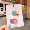 2021 2 Pcs Korean Children's Cute Colorful Vegetable Fruit BB Clip Headdress Fashion Sweet Girl Baby Barrettes Hair Accessories