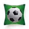 Kissen/Dekokissen, Fußball, Basketball, Lederdruck, Kissenbezug, 45 x 45 cm, Polyester-Kissenbezug, moderne Mode, für Sofa, Bett, dekoratives Pi