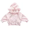 Baby lichtgewicht ademend jas zomer kleding meisjes buitenlandse stijl jacquard zon bescherming kleding P4565 210622