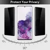 Film Curved Anti Spy Tempered Glass Privacy case-vänlig skärmskydd för Samsung Galaxy S21 PLUS S20 S10 S9 S8 Note 8 9 NOTE10 NOTE 20 Ultra