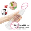 NXY Dildos 25cm Transparent Female Penis, Underwear with Shoulder Straps, Adult Masturbation Belt, Lovers' Sex Toys, Gay Products Store1210