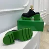 2021 Najnowsze Designer Shoes Sandały damskie Sandały Kapcie Gruby Heel Sole Calf Skóra Górna miękka podszewka Luksusowy wygodny okrągły