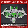 Carrosserie de moto pour HONDA RVF400R RVF400 R VFR400R 87 88 Carrosserie 78No.92 NC24 V4 Lucky green RVF VFR 400 VFR400 R 400RR VFR 400R 1987 1988 VFR400RR 87-88 Kit de carénage