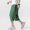 MrGB Drop Summer Cotton Harem Pants Men Casual Hip Hop Trousers Cross Bloomers Calf-Length Pants Joggers Streetwear 211119