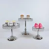 Andere Bakvormen 1 stks Ronde Cake Stand Voetstuk Houder Party Crystal Zilver Kleur228W