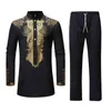 Homens Tracksuits Roupas Africanas Set Terno Outono Inverno Luxo Imprimir Manga Longa Dashiki Camisa Calças Mens Roupas Sets # 45