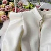 Kvinnors Blusas Mujer Solid Stand Krage Puff Sleeve Höst Ins Hög Mode Kvinnor Blusar Vintage Koreanska Eleganta Skjortor GX1462 210506