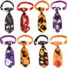 Halloween Pet Tie Dog Apparel Fashion Print Zucca Teschio Cani Papillon Decorazione per feste Forniture 8 stili all'ingrosso