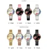 Curren branco relógio de couro para mulheres relógios moda flor quartzo relógio relógio de pulso feminino reloj mujer encantos presas q0524