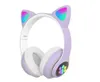 Cat Ear Wirels Headphon Stn-28 Bluetooth Earphon Headset Flashing 5.0 Wirels Sports and Leisure Card Foldingstereo Bluetoot