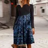 Elegancki V-Neck z długim rękawem eleganckimi sukienkami 2022 Wiosna żeński Moda Sukienka Jesień Nowe Kobiety Casual Dress Dress Vestidos Y1204