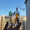 Двойной стеклянный водный бонг кальян с 10 мм совместные масляные трубы горелки прозрачный шланг уникальная форма DAB 2022