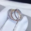 Poetry Of Jew Store Round Rose Gold Luxury Moissanite Weding Ring for Women