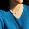 Handgjorda Imitation Pearl Pendant Halsband Kvinnor Bohemiska Trendiga Smycken Gåvor