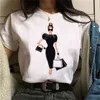 T-shirts Femmes T-shirt Femme T-shirt Rose Ballon Imprimer Femmes Blanc Tshirt Casual Summer Manches courtes Chemise de mode 90s Yong Girl Tops