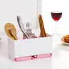 Organizzazione della conservazione della cucina Supporto in plastica per uso domestico Cucchiaio a scarico rapido Multifunzione Forchetta Portaposate Organizer Accessori Bacchette Ca