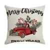 Pillow Case Christmas Square Pillowcase Home Decor Linen Cases Cushion Covers For Sofa Car Innovation Pattern Gift 45X45Cm