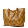 HBP Grote Capaciteit Winkelen Tas Python Prints Tassel Tote Lederen Vrouwen Grote Handtas