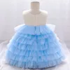 Robe de filles sans manches enfants volants princesse demoiselle d'honneur robe de concours fête d'anniversaire mariage été Q0716