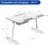 Adjustable Latop Table, Portable Standing Bed Desk, Foldable Sofa Breakfast Tray, Notebook Computer Stand for Reading and Writing