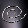 Gold Chains Fashion Stainless Steel Hip Hop Jewelry Rope Chain Mens Necklace337w