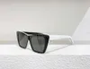 Lunettes de soleil œil de chat noires pour femmes, verres gris foncé, 276, lunettes de soleil à la mode, UV400, avec boîte 310B