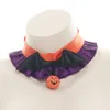 Halloween Neck Anel Mulheres Bat Wing Com Abóbora Bell Pescoço Anel Gótico Estilo Cosplay Pescoço Ornamento Lolita Menina Gargantil Party Adereços Y0903