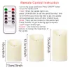 3 Pz/set Telecomando LED Candele Senza Fiamma Batteria Realistico 3D Dinamico Fiamma Luci di Candela Led Luci da Tè Decorazione Della Casa 210702