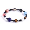 Blue Sand Star Stone Bracelet Cosmos Interstellar Galaxy Handstring Bijoux populaire