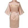 Rose Gold Satin Silk Bruid Robe bruiloft gewaad bruidsmeisje bruid kleedjurk bruidsmeisje gewaden1908598