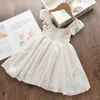 Sommarflickor klänningar Casual baby kläder barn för spets chiffong födelsedag prinsessan klänning skola öppet slitage 210508