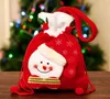 هدايا حمراء أكياس 2021 عيد الميلاد حقيبة الحلوى التفاح هدية الغزلان الدب سانتا مول زينة رياض الأطفال