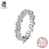 Orsa Klejnoty 925 Sterling Silver Love Cyrkonu dla Kobiet Obrączki Oryginalna Biżuteria Grzywna 2021 SR252