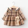 Meisje 2020 Baby Herfst Pasgeboren Jurk Kleding Peuter Meisjes Prinses Plaid Verjaardag Jurken Voor Baby Baby Kleding 0-2y Vestidos