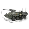 1036pcs EUA Série Militar Stryker Veículo Building Blocks City Armored Carro Army Soldados Arma Tijolas Crianças Brinquedos Crianças Presentes Y1130