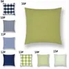 45 * 45cm Plaid Stripes Pillow Case Sofa Midja Kuddehölje Bildekoration Solid Färg Tjockad Kuddehus Hem Sängförsörjning RRE10711