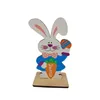 Newaster Party Bunny Tabletop Dekoracji Drewniane Bunnies Centerpiece Spring Rabbit Ornament Sign Sign Figurki do Home Garden Rra10211