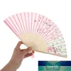 Éventail de fleurs à main pliable en bambou Vintage Ventilateur solide pour fête de danse chinoise Éventails à main en fleur de bambou personnalisés Prix d'usine Conception d'expert Qualité