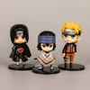 Naruto Car Decoration Zabawki 6 Sztuk Sasuke Kakashi Itach Znaki Zestaw Anime Action Figury Lalka PVC Model ozdoby