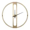 Nordic Luxury Wall Clock Modern Design Grote Minimalistische Goud Creatieve Wandklok Metalen Mute Woonkamer Klok Home Decorzp50wc H1230