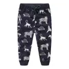 New Baby Boys Clothing Sets Autumn Winter Cartoon Animals Printed Cotton Boys Girls Outfit Long Sleeve Shirt Pant X0802