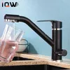 Kitchen Faucet Black Filtered Water 360 Rotation Sink Faucet Mixer Taps Faucet Kitchen Sink Tap 211108