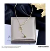 26 Intial Letter D roestvrijstalen hanger ketting voor vrouwen gouden kleurenketen mode sieraden cadeau303S