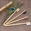 Ensemble de brosse à dents en bambou naturel coloré contracté, poils souples au charbon de bois, blanchiment des dents, brosses à dents en bambou souples dentaires orales 1035645