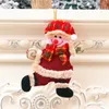 Juldekorationer Hemmaffär Storefront Santa Doll Deer Snowman Door Tree Pendant 50pcs