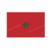 Marocko flaggor National polyester banderoll flygande 90 x 150 cm 3 * 5 fot Flagga över hela världen Utomhus kan anpassas över hela världen