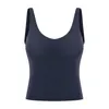 Women Inner Padd Yoga Tank Top with bra LU-70 Woman Sports Short Vests Fitness Running Shirt Gym Workout Clothes